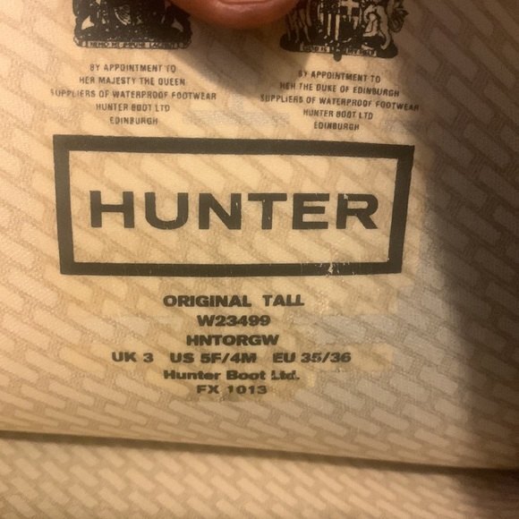 Hunter Rain Boots Women’s Size 5 Mens 4 Gray Original Tall Adjustable Waterproof - Picture 14 of 15